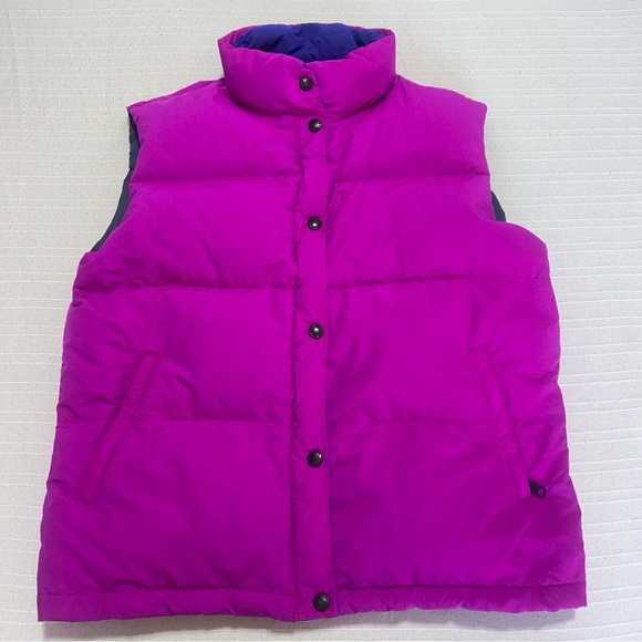 The North Face Jackets & Blazers - The North Face Down Puffer Vest Pink Purple womens Size Large Snap Button